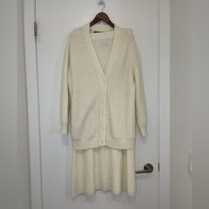 Knitted Set Skirt and Cardigan